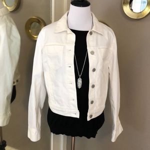 Banana Republic White Denim Jacket NWT